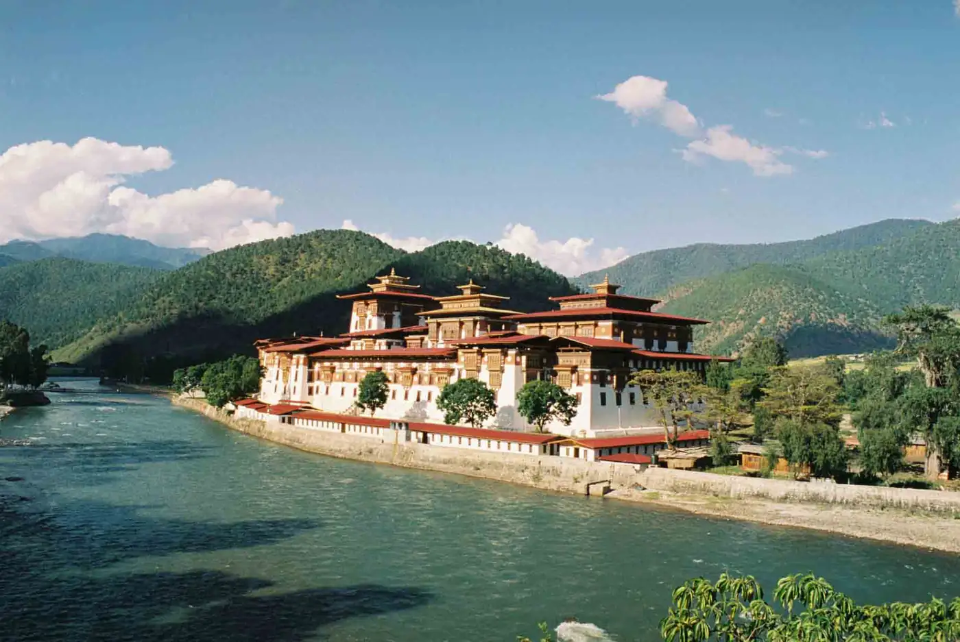 Punakha Valley at the confluence of the Mo Chhu and Pho Chhu rivers