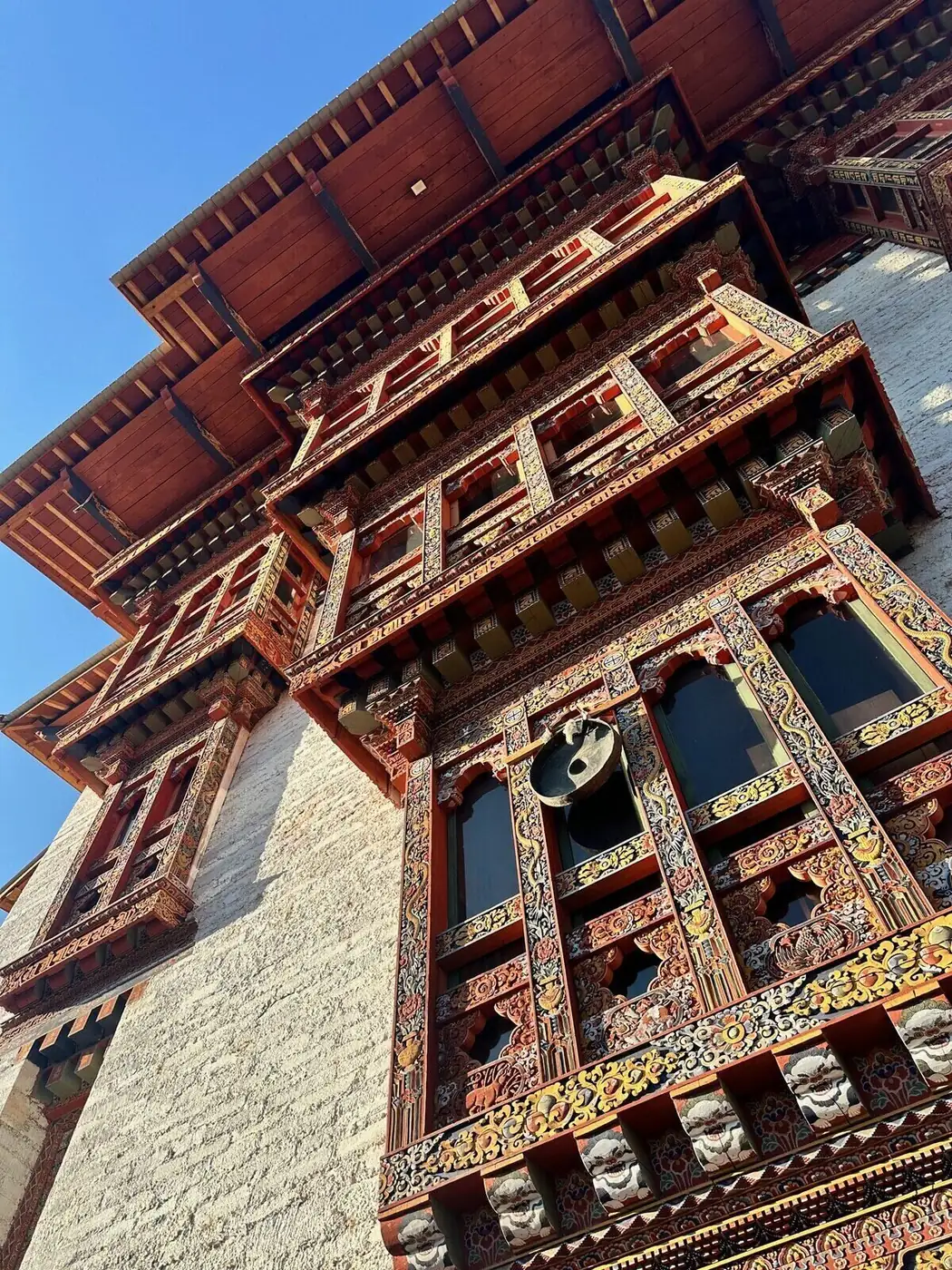 Tango Monastery facade, north of Thimphu