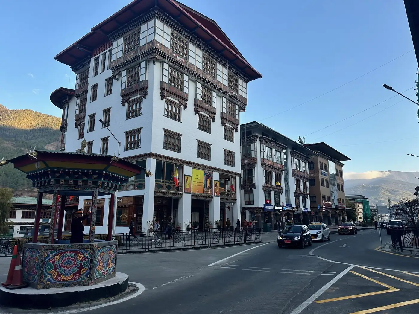 Traditional Bhutanese architecture in central Thimphu